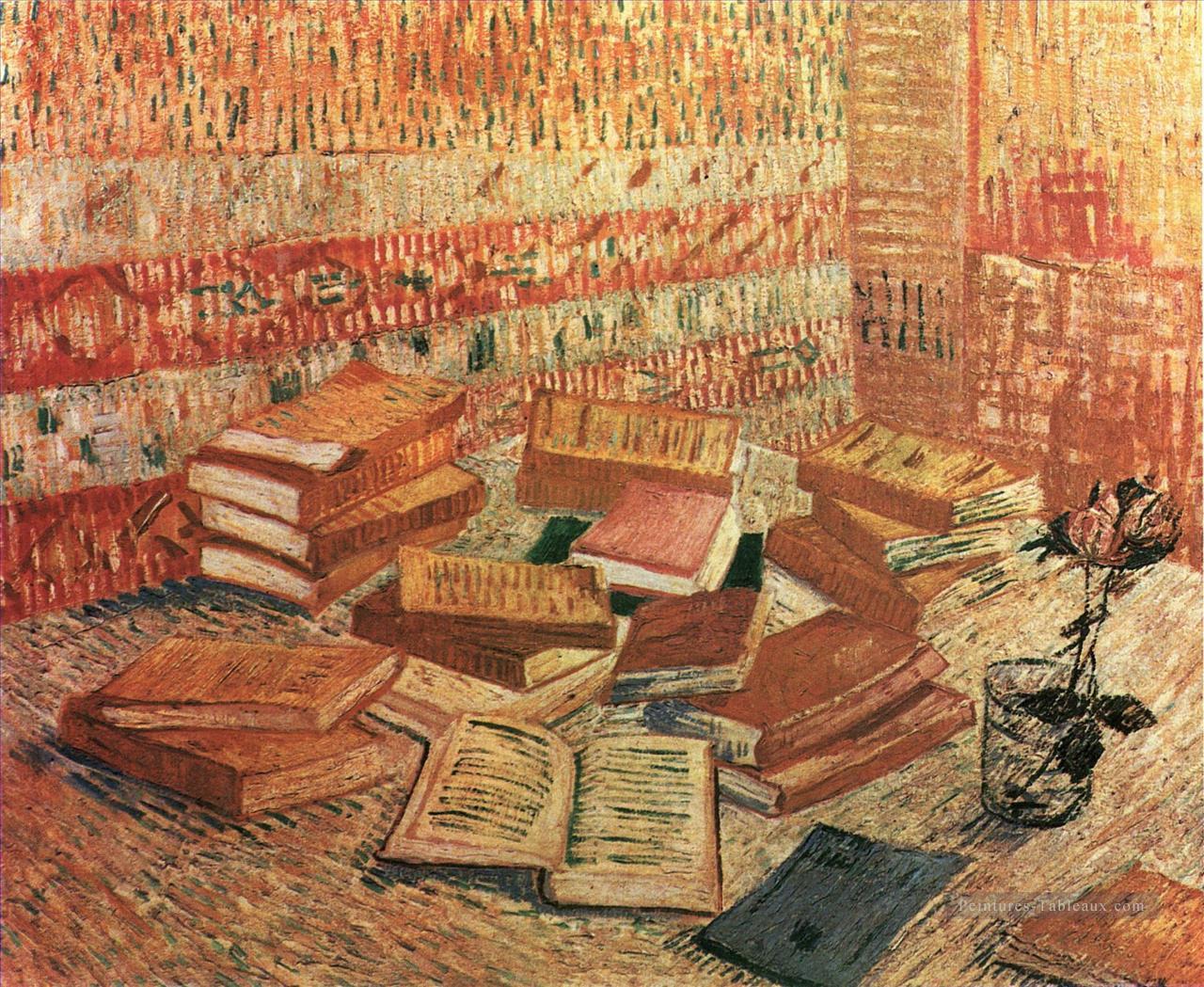 Nature morte romans français et Rose Vincent van Gogh Peintures à l'huile